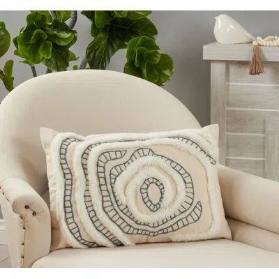 Saro Topography Rectangular Cotton Pillow Cover & Insert In Pillow Cover Only - No Insert