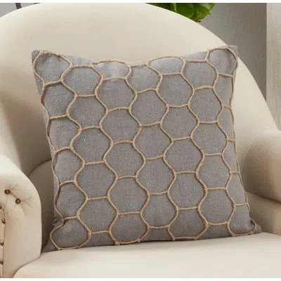 Saro Tori Square Cotton Pillow Cover