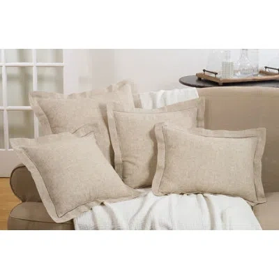 Saro Toscana Linen Lumbar Pillow In Polyester