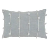 Saro Tufted Rectangular Pillow Cover & Insert In Feathers