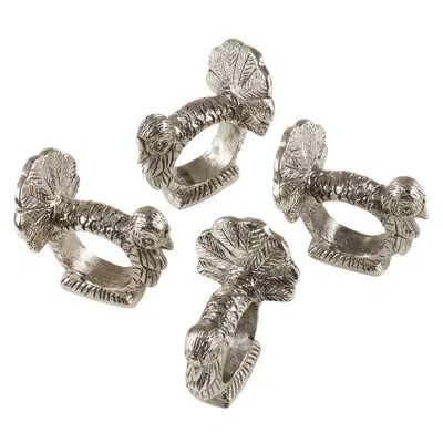 Saro Turkey Napkin Ring In Silver