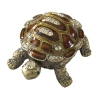 Saro Turtle Decorative Box In Brown