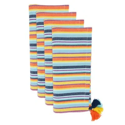 Saro Valentina Color Splash Table Napkin In Multi