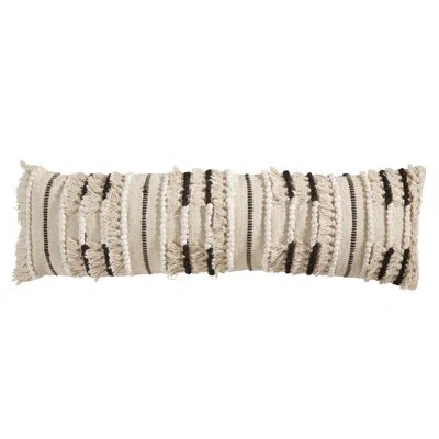Saro Vanellope Collection Throw Pillow In Black;beige