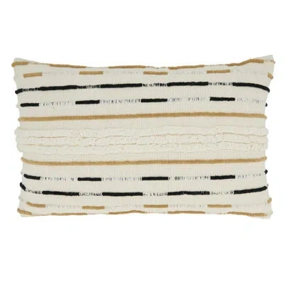 Saro Vera Cotton Lumbar Rectangular Pillow Cover