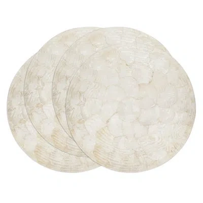 Saro Wavy Capiz Shell Placemat (set Of 4)