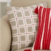 Saro Window Pane  Throw Pillow Cover & Insert In Polyester,polyfill