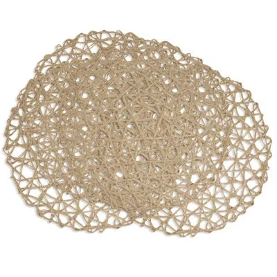 Saro Wire Nest Duo Placemat (set Of 4) In Brown