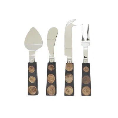 Saro Wood And Resin Fusion Cheese Cutlery Set