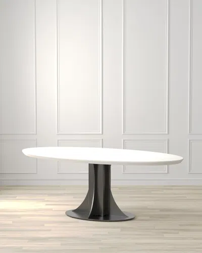 Sarreid Aminah Dining Table In White, Black