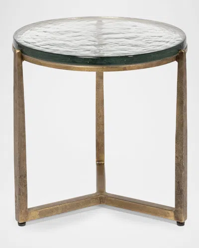 Sarreid Dorsey Round Side Table In Green