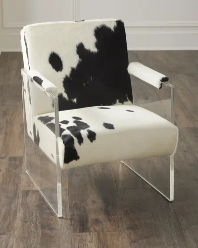 Sarreid Holloway Hair On Hide Arm Chair In Multi