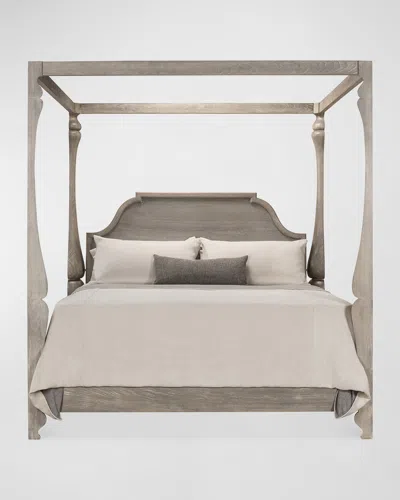 Sarreid Madeline Bungalow King Canopy Bed In Gray