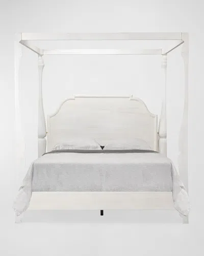 Sarreid Madeline King Canopy Bed In Bungalow White