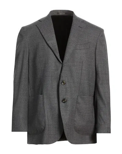 Sartitude Napoli Man Blazer Grey Size 42 Super 110s Wool, Elastane In Gray
