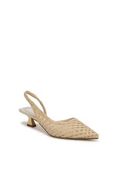 Sarto A-devin Ponted-toe Slingback Heels In Neutral