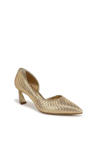 Sarto A-tawny Pointed-toe Heels In Gold