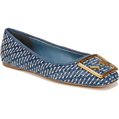 Sarto By Franco Sarto Amaya 6 Square Toe Flat In Blue