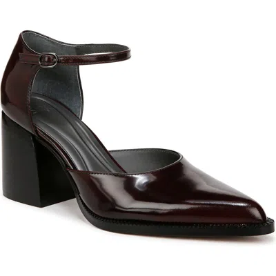 Sarto By Franco Sarto Diona Ankle Strap Pointed Toe Pump In Bordo