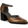 Sarto By Franco Sarto Diona Ankle Strap Pointed Toe Pump In Brown