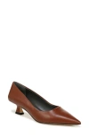 Sarto By Franco Sarto Diva Pointed Toe Kitten Heel Pump In Brown