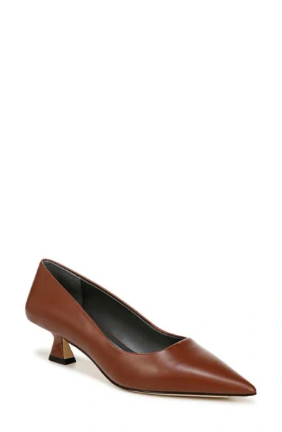 Sarto By Franco Sarto Diva Pointed Toe Kitten Heel Pump In Brown