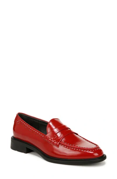Sarto By Franco Sarto Eden Studded Penny Loafer In Red