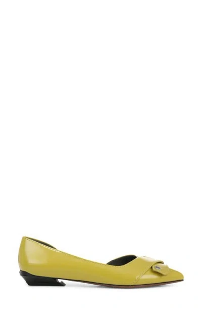 Sarto By Franco Sarto Elisha Half D'orsay Pointed Toe Flat In Green