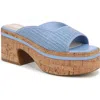 Sarto By Franco Sarto Fernanda Platform Slide Sandal In Blue