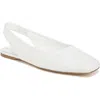 Sarto By Franco Sarto Flexa Antona Slingback Ballet Flat In White