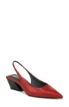 Sarto By Franco Sarto Gena Slingback Pointed Toe Pump In Crimson