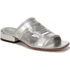 Sarto By Franco Sarto Marina Metallic Slide Sandal In Silver