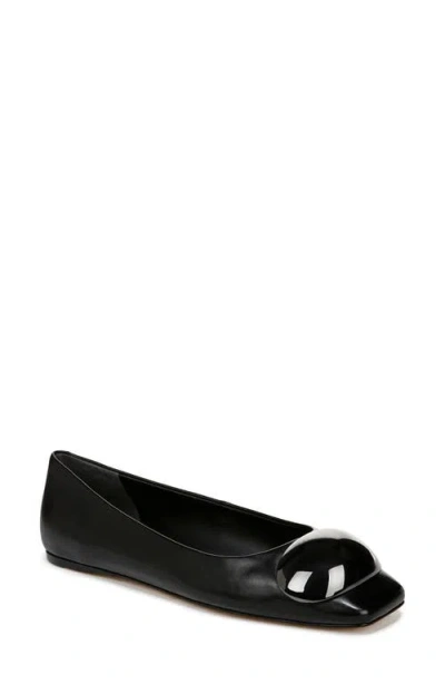 Sarto By Franco Sarto Maya Square Toe Ballet Flat In Black