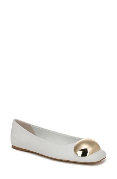 Sarto By Franco Sarto Maya Square Toe Ballet Flat In White