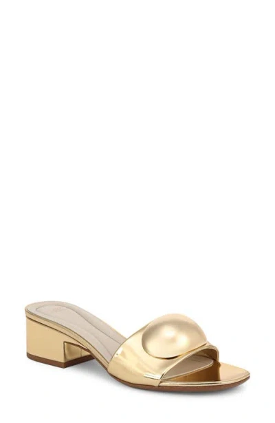 Sarto By Franco Sarto Nika Slide Sandal In Gold