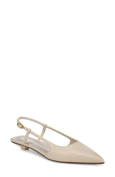 Sarto By Franco Sarto Pheby Slingback Pointed Toe Flat In Ivory White