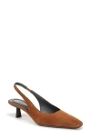 Sarto By Franco Sarto Raven Slingback Kitten Heel Pump In Brown