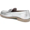 Sarto By Franco Sarto Riley Bit Loafer In Silver Leather