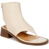 Sarto By Franco Sarto Skye Zip Cutaway Sandal Bootie In Ivory
