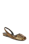 Sarto By Franco Sarto Tracy Slingback Half D'orsay Flat In Bronze
