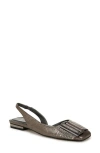 Sarto By Franco Sarto Tracy Slingback Half D'orsay Flat In Pewter