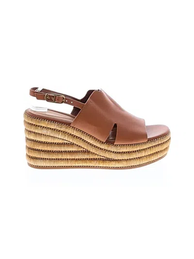Pre-owned Sarto By Franco Sarto Wedges In Brown