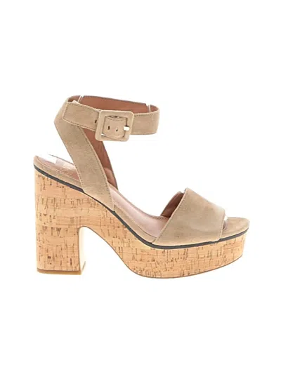 Pre-owned Sarto By Franco Sarto Wedges In Tan