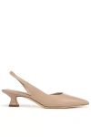 Sarto Devin Slingback Kitten-heel Pumps In Beige