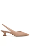 Sarto Devin Slingback Kitten-heel Pumps In White