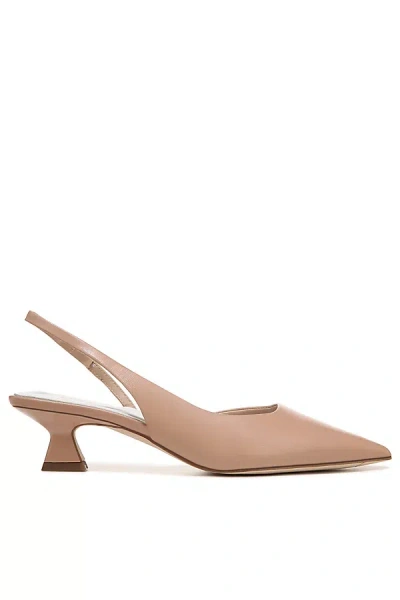 Sarto Devin Slingback Kitten-heel Pumps In White