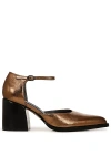 Sarto Diona Ankle-strap Heels In Brown