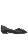 Sarto Elisha 2 Half D'orsay Pointed-toe Flats In Black