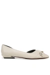 Sarto Elisha 2 Half D'orsay Pointed-toe Flats In White