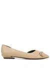 Sarto Elisha 2 Half D'orsay Pointed-toe Flats In White